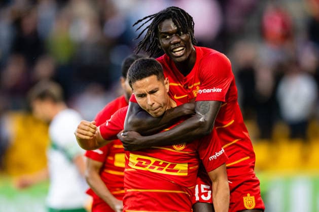 FC Nordsjaelland v St. Gallen, UEFA Conference League qualification, Farum, Denmark Farum, Denmark. 20th, August 2026. Nicklas Rojkjaer (8) of FC Nordsjaelland scores for 1-0 during the UEFA Conference League qualification match between FC Nordsjaelland and St. Gallen at Right to Dream Park in Farum. Denmark, Farum  Copyright: xGonzalesxPhoto TobiasxJorgensenx