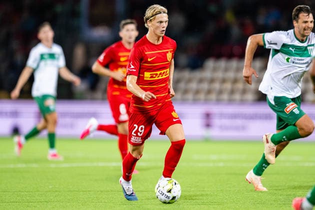 FC Nordsjaelland v St. Gallen, UEFA Conference League qualification, Farum, Denmark Farum, Denmark. 20th, August 2026. Villum Berthelsen (29) of FC Nordsjaelland seen during the UEFA Conference League qualification match between FC Nordsjaelland and St. Gallen at Right to Dream Park in Farum. Denmark, Farum  Copyright: xGonzalesxPhoto TobiasxJorgensenx