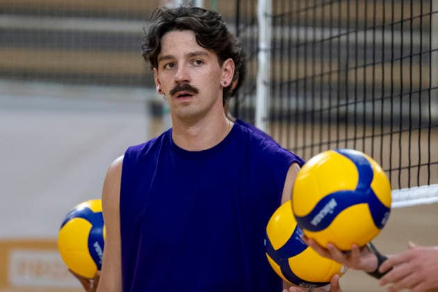 1.Volleyball Bundesliga -Saison 2026 2027 Cerebricks Volley Goats Mitteldeutschland Training Halle, Deutschland 20.August 2026: Im Bild:Jordan McKee (Volleygoats) Halle Saale swh.Arena Sachsen-Anhalt Deutschland *** 1st Volleyball Bundesliga, 2026–2027 Season: Cerebricks Volley Goats Mitteldeutschland Practice in Halle, Germany, August 20, 2026. Pictured: Jordan McKee, Volley Goats Halle Saale, swh Arena, Saxony-Anhalt, Germany