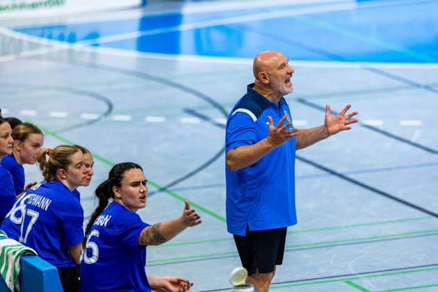 20.08.2026, GER, Handball, Frauen, Saison 2026 2027, Alsco 1.Bl, Testspiel, Thueringer HC - BSV Sachsen Zwickau Herbert Mueller (Thueringer HC,Trainer) Mühlhausen Görmarhalle Thüringen Deutschland *** August 20, 2026, GER, Handball, Women, 2026–2027 Season, Alsco 1st Division, Exhibition Game, Thuringer HC vs. BSV Sachsen Zwickau, Herbert Mueller, Thuringer HC, Coach, Mühlhausen, Görmarhalle, Thuringia, Germany