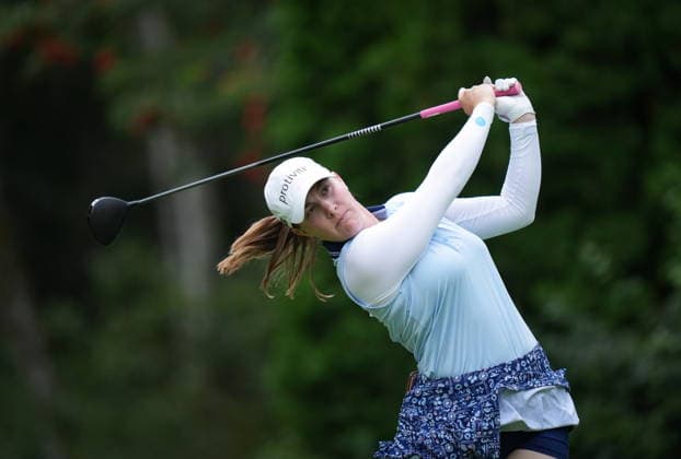 August 20, 2026, Edmonton, Ab, CANADA: Jennifer Kupcho, of the U.S., hits her tee shot on the fourth hole during the first round at the CPKC Canadian Women s Open LPGA, Golf Damen golf tournament, in Edmonton, on Thursday, Aug. 20, 2026. Canada News - August 20, 2026  - ZUMAc35_ 20260820_zaf_c35_109 Copyright: xDarrylxDyckx