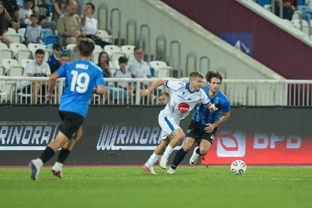 ESP: UEFA Conference League 2026 2027 Drita Kosovo vs Inter Escaldes Igball Jashari of Drita during UEFA Conference League between Drita Kosovo vs Inter Escaldes played at Fadil Vokrri Stadium in Pristina, Kosovo on August 20, 2026 in Spain Spain Futbol *** ESP UEFA Conference League 2026–2027: Drita Kosovo vs. Inter Escaldes. Igball Jashari of Drita during the UEFA Conference League match between Drita Kosovo and Inter Escaldes, played at Fadil Vokrri Stadium in Pristina, Kosovo, on August 20, 2026. Spain, Spanish Soccer Copyright: xAgenciaxLOFx