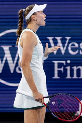 August 20, 2026, Mason, Ohio, U.S: Elena Rybakina (KAZ) reacts to a shot during ThursdayÃ¢â‚¬â ¢s quarterfinals at the Cincinnati Open at the Lindner Family Tennis Center , Mason, Oh. Tennis 2026 - Cincinnati Open WTA, Tennis Damen  - ZUMAs304 20260820_zaf_s304_206 Copyright: xScottxStuartx