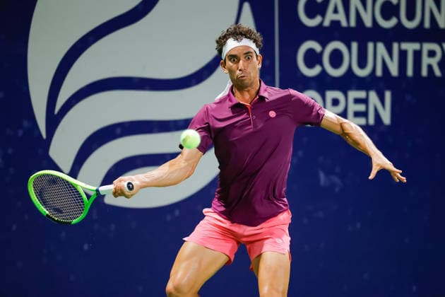CANCUN COUNTRY OPEN 2026 CANCUN COUNTRY OPEN 2026 CAMILO UGO CARABELLI VS MOEZ ECHARGUI 20082026 CANCUN, QUINTANA ROO. Action photo of Moez Echargui of Turkey, during game of the Cancun Country Open 2026 Tennis 125 Challenger tournament held at the Cancun Country Club of Cancun, Quintana Roo, Mexico. Foto de accion de Moez Echargui de Turquia, durante juego del Cancun Country Open 2026 ATP, Tennis Herren 125 Challenger que se celebra en el Cancun Country Club de Cancun, Quintana Roo, Mexico. PHOTO BY IMAGENSHOP AGENCIA FOTOGRAFICA CANCUN QUINTANA ROO MEXICO *** CANCUN COUNTRY OPEN 2026 CANCUN COUNTRY OPEN 2026 CAMILO UGO CARABELLI VS MOEZ ECHARGUI 20082026 CANCUN, QUINTANA ROO Action photo of Moez Echargui of Turkey during a match at the 2026 Cancun Country Open ATP 125 Challenger tournament held at the Cancun Country Club in Cancun, Quintana Roo, Mexico Action photo of Moez Echargui of Turkey, during a match at the 2026 Cancun Country Open ATP 125 Challenger, held at the Cancun Country Club in Cancun, Quintana Roo, Mexico. PHOTO BY IMAGENSHOP PHOTO AGENCY CANCUN QUINTANA ROO MEXICO Copyright: xIMAGENSHOPxAGENCIAxFOTOGRAFICAx
