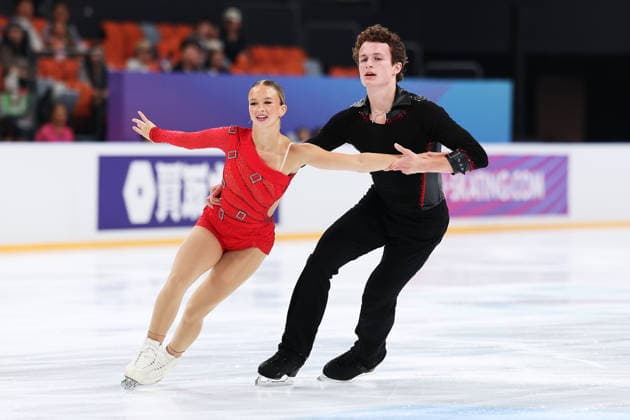 XI AN, CHINA - AUGUST 20: Sofia Jarmoc and Luke Witkowski of the United States compete in the junior pairs short program on day 1 of the ISU Figure skating, Eiskunstlauf Junior Grand Prix Xi an 2026 on August 20, 2026 in Xi an, Shaanxi Province of China.  Copyright: xVCGx 111661116969