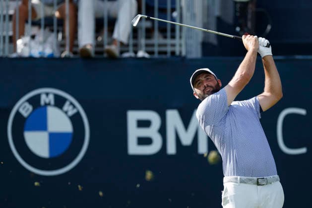 ST. LOUIS, MO - AUGUST 20: Scottie Scheffler of United States of America plays from the tee at the sixteenth hole during the first round of the BMW Championship on August 20, 2026 at Bellerive Country Club in St Louis, Missouri. (Photo by Joe Robbins Icon Sportswire) GOLF: AUG 20 PGA, Golf Herren BMW Championship EDITORIAL USE ONLY Icon5732608200611