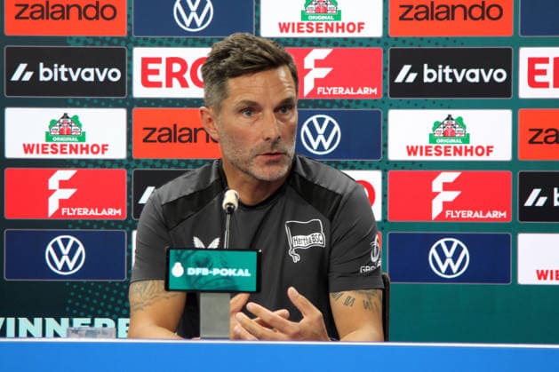 Football, 2nd Bundesliga, Hertha BSC, press conference