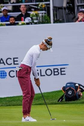 August 20, 2026, Edmonton, Alberta, Canada: Nelly Korda (USA) gets ready to putt on day 1 of the LPGA, Golf Damen CPKC Canadian Women s Open..The LPGA CPKC Canada WomenÃ¢â‚¬â ¢s Open opened with the first round breaking a record. Mayu Yamashita shot an 8 under 62 to set a new course record for the Royal Mayfair Golf and Country club. Several players were looking to break the record as well, with Nora Hataoka with a score of 7 under 63. She had been at 8 under until her last hole, when she bogeyed the 9th hole, her final hole of the round. ..Rounding out the top 3 is Kierra Romero with a 6 under 64. Current champion Brooke M. Henderson is sitting at 3 under 67 tied for 14th. Miyu Yamashita Breaks Course Record In Round 1 Of The LPGA - CPKC Canadian Women s Open Golf Tournament In Edmonton, Canada - 20 Aug 2026  - ZUMAs197 20260820_aaa_s197_536 Copyright: xRonxPalmerx
