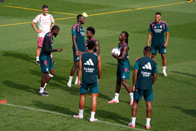 August 21, 2026, Valdebebas, Madrid, Spain: Players of Real Madrid during the training day of Real Madrid ahead the Spanish League, LaLiga EA Sports, football match against RC Espanyol de Barcelona at Ciudad Deportiva Real Madrid on August 21, 2026, in Valdebebas, Madrid, Spain. Real Madrid Training And press conference, PK, Pressekonferenz - LaLiga EA Sports  - ZUMAa181 20260821_zaa_a181_051 Copyright: xOscarxJ.xBarrosox