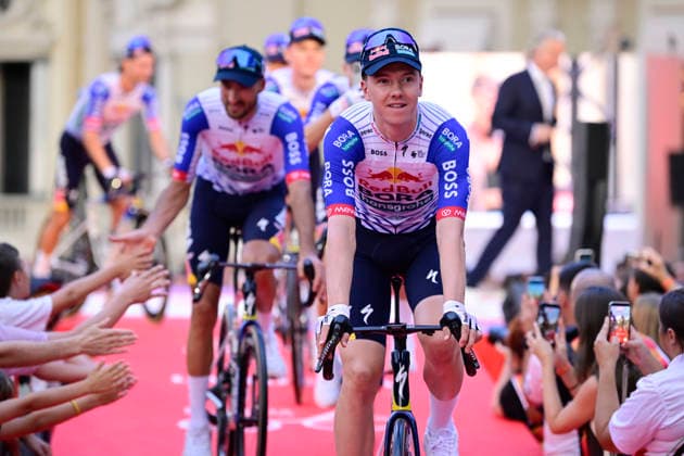 CYCLING : Vuelta 2026 - PrÃ sentation officielle des Ã quipes - 20 08 2026 - Monaco Callum Thornley (Red Bull - BORA Hansgrohe) - Official presentation of the Vuelta teams on August 20, 2026 in Monaco. MonacoMonaco  Copyright: xWilliamxCannarellax