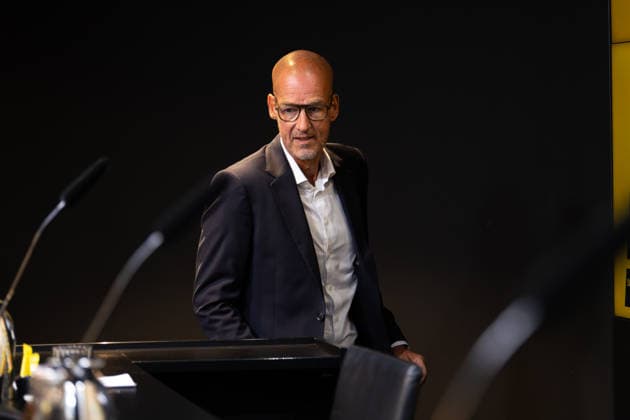 21.08.2026, Fussball, Bilanzpressekonferenz von Borussia Dortmund. Geschäftsführer Carsten Cramer (Borussia Dortmund). Dortmund Signal Iduna Park NRW Deutschland xRHR-FOTO DEx *** August 21, 2026, Soccer, Borussia Dortmund Managing Director Carsten Cramer s Financial Results Press Conference, Borussia Dortmund, Signal Iduna Park, North Rhine-Westphalia, Germany xRHR PHOTO DEx Copyright: DennisxEwert RHR-FOTOx RHR-FOTO DE