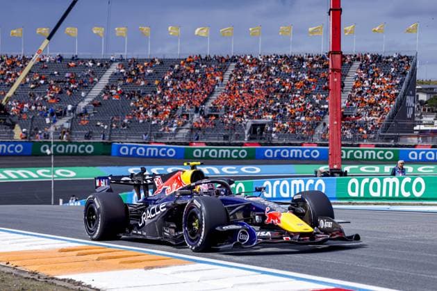 ZANDVOORT - Liam Lawson from New Zealand, driver for Oracle Red Bull Racing, during free practice for the Formula 1 Heineken Dutch Grand Prix at Circuit Zandvoort on August 21, 2026, in Zandvoort, the Netherlands. MARCEL TER BALS ANP xVIxANPxSportx xMarcelxterxBalsxIVx 565929484 originalFilename: 565929484.jpg