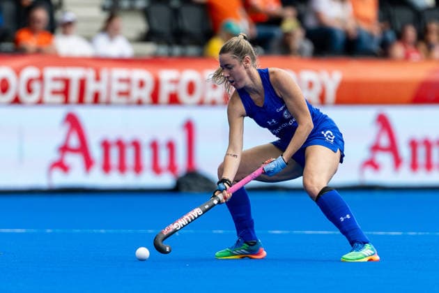 FIH Hockey World Cup: England v Chile Women AMSTELVEEN, NL - AUGUST 21: Agustina Solano of Chile during the FIH Hockey World Cup match between England and Chile Women at Wagener Stadion on August 21, 2026 in Amstelveen, Netherlands. Amstelveen Wagener Stadion Netherlands Content not available for redistribution in The Netherlands directly or indirectly through any third parties. Copyright: xMarcelxvanxPlateringenx