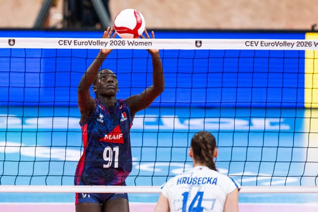 260821 Halimatou Bah of France during the CEV EuroVolley 2026 group stage volleyball match between France and Slovakia on August 21, 2026 in Gothenburg. Photo: Mathias Bergeld BILDBYRAN kod MB MB1401 volleyboll volleyball cev eurovolley 2026 volleyboll-em france slovakia dam bbeng frankrike slovakien women kvinner *** August 21, 2026: Halimatou Bah of France during the CEV EuroVolley 2026 group stage volleyball match between France and Slovakia on August 21, 2026 in Gothenburg Photo Mathias Bergeld BILDBYRAN code MB MB1401 volleyball CEV EuroVolley 2026 European Volleyball Championship France Slovakia women  Copyright: MATHIASxBERGELD BB260821MB023