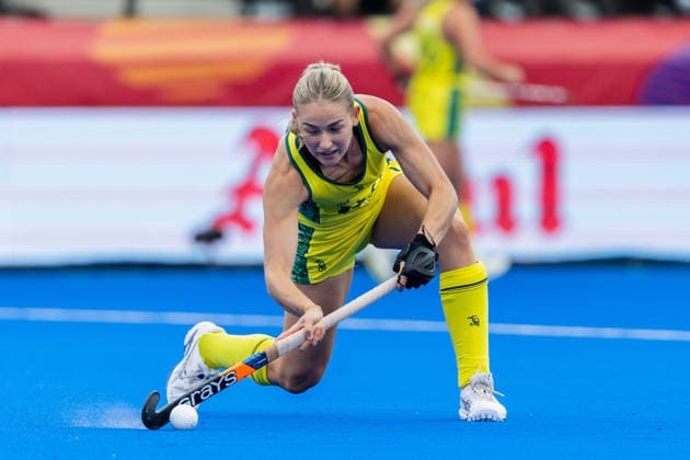 FIH Hockey World Cup: China v Australia Women AMSTELVEEN, NL - AUGUST 21: Claire Colwill of Australia during the FIH Hockey World Cup match between China and Australia Women at Wagener Stadion on August 21, 2026 in Amstelveen, Netherlands. Amstelveen Wagener Stadion Netherlands Content not available for redistribution in The Netherlands directly or indirectly through any third parties. Copyright: xMarcelxvanxPlateringenx