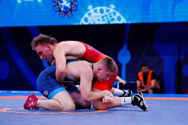 U20 World Championships 92kg FS - Sandro Kurashvili (GEO) df. James Merle Mastny (USA) *** U20 World Championships, 92 kg Freestyle: Sandro Kurashvili (GEO) def. James Merle Mastny (USA) Copyright: xKostadinxAndonovx