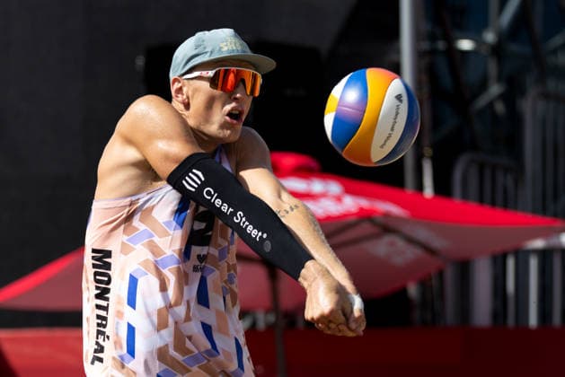 August 21, 2026, Montreal, Quebec, Canada: MILES EVANS and JAMES SHAW from USA in match against Anders Berntsen Mol and Christian Sandlie Sorum from Norway at Beach Pro Tour at Parc Jean-Drapeau in Montreal, Quebec, Canada on 2026-08-21 Montreal Canada - ZUMAl189 20260821_zsp_l189_010 Copyright: xYannickxLegarex