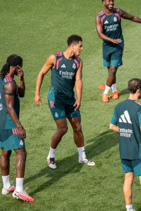 ESP: Real Madrid Training day Jude Belligham of Real Madrid during the training day of Real Madrid ahead the Spanish League, LaLiga EA Sports, football match against RC Espanyol de Barcelona at Ciudad Deportiva Real Madrid in Valdebebas, Madrid on August 21, 2026, Spain Madrid Spain *** ESP Real Madrid Training Day: Jude Bellingham of Real Madrid during the team s training session ahead of the LaLiga EA Sports match against RC Espanyol de Barcelona at the Real Madrid Sports Complex in Valdebebas, Madrid, on August 21, 2026, Spain, Madrid, Spain Copyright: xAgenciaxLOFx