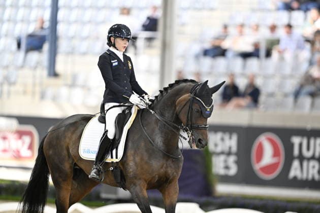 AACHEN, GERMANY 20260821 Sweden s Renee Claesson-Ribring on the horse Zapp VS at Friday s team competition in para-dressage during the Equestrian World Championships in Aachen. AACHEN GERMANY x10050x *** AACHEN, GERMANY 20260821 Sweden s Renee Claesson Ribring on the horse Zapp VS during Friday s team competition in para-dressage at the World Equestrian Games in Aachen AACHEN GERMANY x10050x  Copyright: xPontusxLundahl TTx EQUESTRIAN WORLD CHAMPIONSHIP 2026