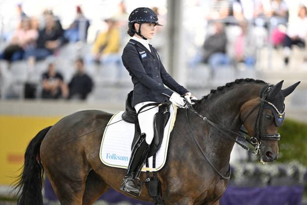 AACHEN, GERMANY 20260821 Sweden s Renee Claesson-Ribring on the horse Zapp VS at Friday s team competition in para-dressage during the Equestrian World Championships in Aachen. AACHEN GERMANY x10050x *** AACHEN, GERMANY 20260821 Sweden s Renee Claesson Ribring on the horse Zapp VS during Friday s team competition in para-dressage at the World Equestrian Games in Aachen AACHEN GERMANY x10050x  Copyright: xPontusxLundahl TTx EQUESTRIAN WORLD CHAMPIONSHIP 2026