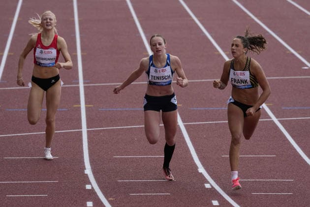 Lausanne, Switzerland - August 21: Lisa Frank (SUI), Gian Tenisch (SUI) and Mina Hirsbrunner (SUI) in action during the Wanda Diamond League Athletissima Lausanne 2026 at Stade Olympique de la Pontaise on August 21, 2026 in Lausanne, Switzerland.  Copyright: xKjetilxWaberx xSPPx Sportspressphoto_SPR211688