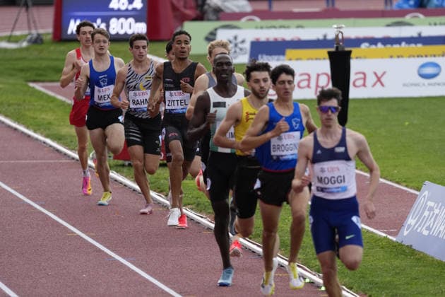 Lausanne, Switzerland - August 21: Louis Low-Beer (SUI, 800m Men B Race), Musa Suliman (ART, 800m Men B Race), Florian Zittel (GER, 800m Men B Race), Theo Mex (SUI, 800m Men B Race) and Jonas Beutler (SUI, 800m Men B Race) in action during the Wanda Diamond League Athletissima Lausanne 2026 at Stade Olympique de la Pontaise on August 21, 2026 in Lausanne, Switzerland.  Copyright: xKjetilxWaberx xSPPx Sportspressphoto_SPR211695