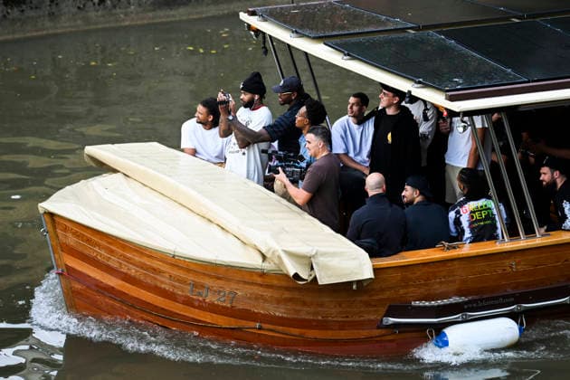 Basketball, NBA, LA Lakers go on a boat trip in Ljubljana