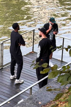 Luka Doncic and Los Angeles Lakers teammates take a sightseeing boat tour in Ljubljana Los Angeles Lakers star Luka Doncic takes his teammates on a sightseeing boat tour of Ljubljana during the team™s visit to the Slovenian capital. Doncic is hosting his Lakers teammates in his hometown as part of a four-day team gathering ahead of the new NBA, Basketball Herren, USA season. The group toured the city by boat, taking in Ljubljana™s historic city centre and landmarks along the Ljubljanica River. ljubljana Slovenia  Copyright: xNikxErikxNeubauerx IMG_5186