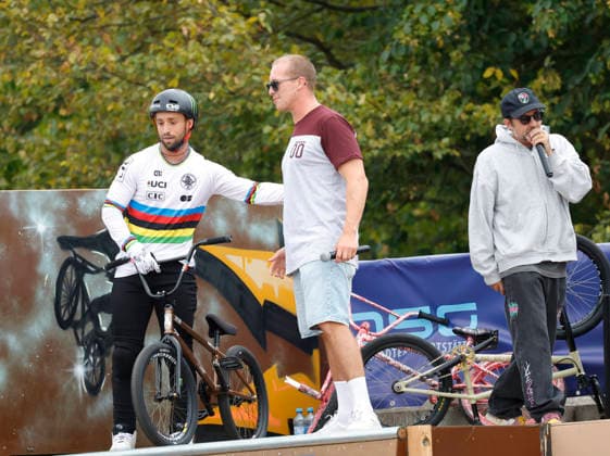 21.08.2026 Qualifikation Männer bei der BMX Freestyle Park Europameisterschaft in Darmstadt Bürgerpark Ausrichter VC Darmstadt 21.-23.8.26 hier Anthony Jeanjean (FRA) amtierender Weltmeister 2025 nach seiner Fahrt für die Qualifikation Darmstadt Hessen Deutschland *** August 21, 2026: Men’s Qualifying Round at the BMX Freestyle Park European Championships in Darmstadt’s Bürgerpark, hosted by VC Darmstadt, August 21–23, 2026. Pictured here is Anthony Jeanjean (FRA), the reigning 2025 world champion, after his qualifying run in Darmstadt, Hesse, Germany.