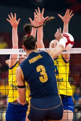 260821 Linda Andersson and Hanna Hellvig of Sweden during the CEV EuroVolley 2026 volleyball match between Sweden and Montenegro on August 21, 2026 in Gothenburg. Photo: Mathias Bergeld BILDBYRAN kod MB MB1402 volleyboll volleyball cev eurovolley 2026 volleyboll-em sverige montenegro sweden 1 dam bbeng kvinner women *** August 21, 2026: Linda Andersson and Hanna Hellvig of Sweden during the CEV EuroVolley 2026 volleyball match between Sweden and Montenegro on August 21, 2026 in Gothenburg. Photo by Mathias Bergeld, BILDBYRAN, code MB MB1402 volleyball CEV EuroVolley 2026 European Volleyball Championship Sweden Montenegro women s  Copyright: MATHIASxBERGELD BB260821MB106