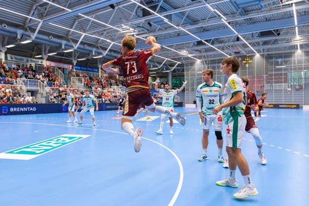 21.08.2026. 1. Runde im DHB Pokal, TuSEM Essen - SC DHfK Leipzig. Finley Werschkull (TuSEM Essen). Essen Am Hallo NRW Deutschland xRHR-FOTO DEx *** August 21, 2026, 1st Round of the DHB Cup, TuSEM Essen vs. SC DHfK Leipzig, Finley Werschkull, TuSEM Essen, Essen, Am Hallo, NRW, Germany, xRHR, PHOTO: DEx Copyright: DennisxEwert RHR-FOTOx RHR-FOTO DE