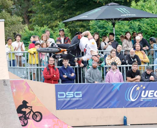 21.08.2026 Qualifikation Männer bei der BMX Freestyle Park Europameisterschaft in Darmstadt Bürgerpark Ausrichter VC Darmstadt 21.-23.8.26 hier Dylan Hessey (GBR) während Wettkampf Darmstadt Hessen Deutschland *** August 21, 2026 Men s Qualifying Round at the BMX Freestyle Park European Championships in Darmstadt s Bürgerpark, hosted by VC Darmstadt, August 21–23, 2026. Pictured here is Dylan Hessey (GBR) during the competition in Darmstadt, Hesse, Germany.