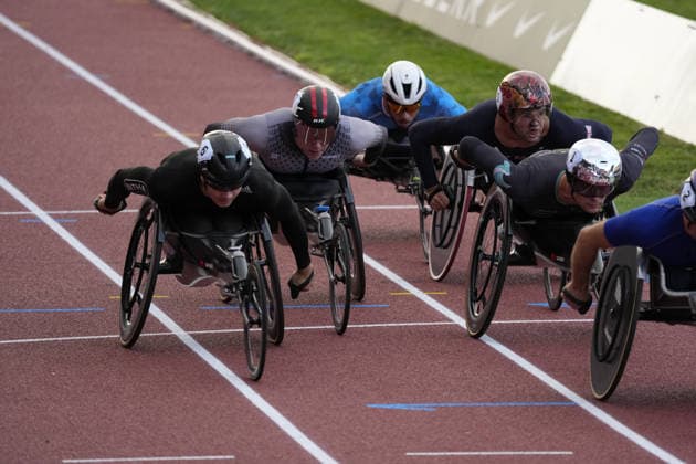Lausanne, Switzerland - August 21: Ludwig Malter (AUT) and Marcel Hug (SUI) compete in the 1500m Wheelchair Men during the Wanda Diamond League Athletissima Lausanne 2026 at Stade Olympique de la Pontaise on August 21, 2026 in Lausanne, Switzerland.  Copyright: xKjetilxWaberx xSPPx Sportspressphoto_SPR211785