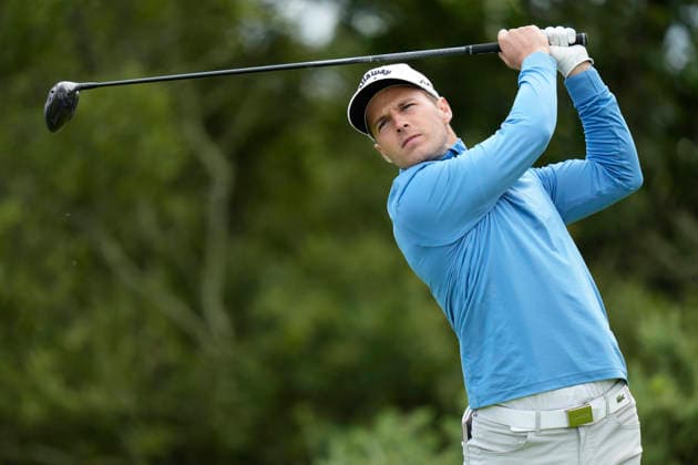 BALMEDIE, SCOTLAND - AUG 21: Matthew Jordan (ENG) plays from the tenth tee during Round 2 at the 2026 Nexo Championship at the Trump International Golf Links, Balmedie on August 21, 2026 in Aberdeenshire, Scotland The 2026 Nexo Championship