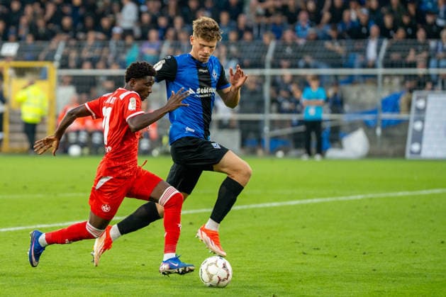 DFB-Pokal: SV Waldhof Mannheim vs 1. FC Kaiserslautern, 21.08.2026 Zweikampf zwischen Ibrahim KanatÃ (1. FC Kaiserslautern, 11) und Moritz Polte (SV Waldhof Mannheim, 3) DFB-Pokal: SV Waldhof Mannheim vs 1. FC Kaiserslautern, Carl-Benz-Stadion, 21.08.2026 DFB DFL REGULATIONS PROHIBIT ANY USE OF PHOTOGRAPHS AS IMAGE SEQUENCES AND OR QUASI-VIDEO. *** DFB Cup: SV Waldhof Mannheim vs. 1 FC Kaiserslautern, August 21, 2026: A duel between Ibrahim Kanat of 1 FC Kaiserslautern (No. 11) and Moritz Polte of SV Waldhof Mannheim (No. 3) in the DFB Cup match between SV Waldhof Mannheim and 1 FC Kaiserslautern at Carl Benz Stadium, August 21, 2026 DFB and DFL regulations prohibit any use of photographs as image sequences and or quasi-video. Copyright: xBEAUTIFULxSPORTS Hillx