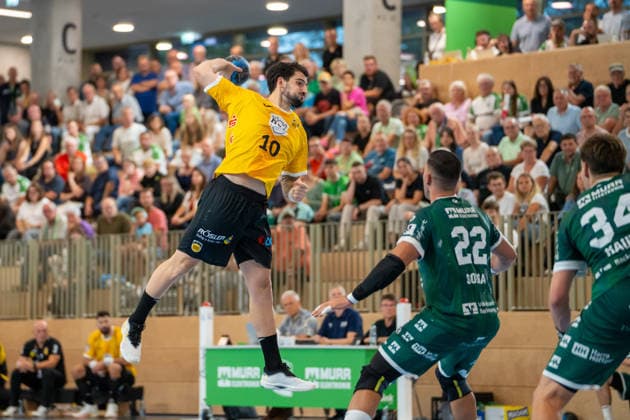 Handball I Herren I Saison 2026-2027 I DHB Pokal I 1. Runde I HC Oppenweiler Backnang - HSC 2000 Coburg I 21.08.2026 Savvas Savvas (10, HSC Coburg) im Wurf Backnang Murrtal Arena Baden-Württemberg Deutschland *** Handball I Men I 2026–2027 Season I DHB Cup I First Round I HC Oppenweiler Backnang vs. HSC 2000 Coburg I August 21, 2026 Savvas Savvas 10, HSC Coburg takes on Backnang at the Murrtal Arena in Baden-Württemberg, Germany Copyright: xLobeca MaxxPetershansx