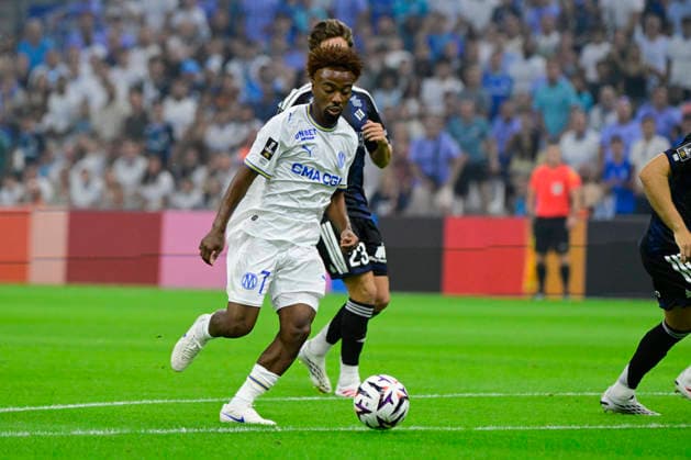 FOOTBALL : Olympique de Marseille VS RC Strasbourg Alsace - Ligue 1 McDonald s - 21 08 2026 Angel Gomes (OM) - Ligue 1 McDonald s match between Olympique de Marseille and Racing Club de Strasbourg Alsace on August 21, 2026 at the CEPAC Velodrome Stadium in Marseille. MarseilleFrance  Copyright: xWilliamxCannarellax