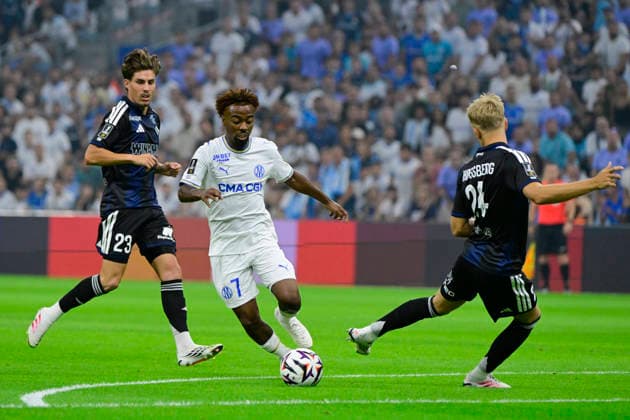 FOOTBALL : Olympique de Marseille VS RC Strasbourg Alsace - Ligue 1 McDonald s - 21 08 2026 Angel Gomes (OM) - Ligue 1 McDonald s match between Olympique de Marseille and Racing Club de Strasbourg Alsace on August 21, 2026 at the CEPAC Velodrome Stadium in Marseille. MarseilleFrance  Copyright: xWilliamxCannarellax