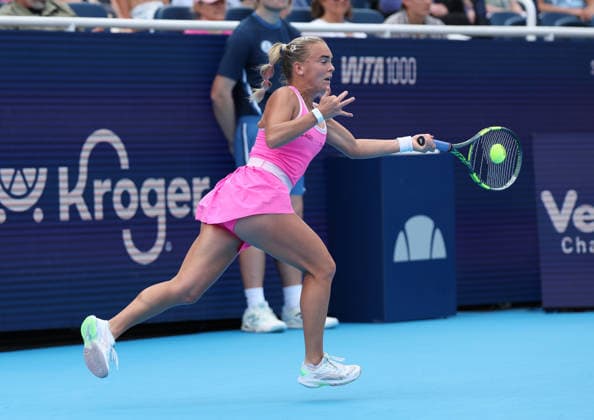 August 21, 2026, Mason, Ohio, USA: SARA BEJLEK of Czech Republic during the match against M. Keys of USA in quarterfinals of tennis tournament WTA, Tennis Damen 1000 Cincinnati Open in Mason, USA. Mason USA - ZUMAc278 20260821_zsp_c278_001 Copyright: xMarcinxCholewinskix