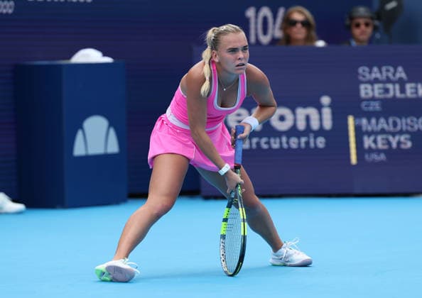 August 21, 2026, Mason, Ohio, USA: SARA BEJLEK of Czech Republic during the match against M. Keys of USA in quarterfinals of tennis tournament WTA, Tennis Damen 1000 Cincinnati Open in Mason, USA. Mason USA - ZUMAc278 20260821_zsp_c278_002 Copyright: xMarcinxCholewinskix
