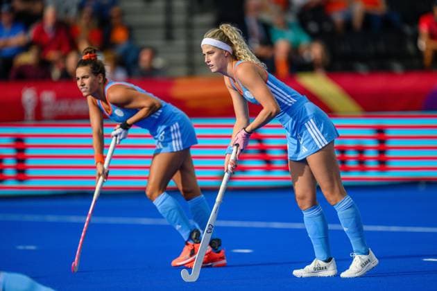 AMSTELVEEN, 21-08-2026, Wagener Stadion, FIH Hockey World Cup 2026 Women, 2026. Yibbi Jansen preparing for a penalty corner during the game Netherlands - India (women). Netherlands - India (women)  x205904064x Copyright: