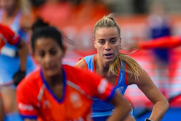 AMSTELVEEN, 21-08-2026, Wagener Stadion, FIH Hockey World Cup 2026 Women, 2026. Joosje Burg during the game Netherlands - India (women). Netherlands - India (women)  x205904096x Copyright: