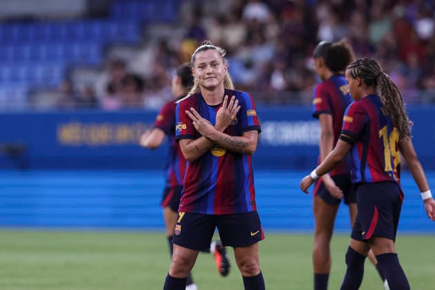 August 21, 2026, Sant Joan Despi, Barcelona, SPAIN: Claudia Pina of FC Barcelona, Barca celebrates a goal during the Joan Gamper Trophy, football match played between FC Barcelona and Brighton & Hove Albion FC at Johan Cruyff Stadium on August 21, 2026 in Sant Joan Despi, Barcelona, Spain. FC Barcelona V Brighton & Hove Albion FC - Joan Gamper Trophy  - ZUMAa181 20260821_zaa_a181_127 Copyright: xJavierxBorregox