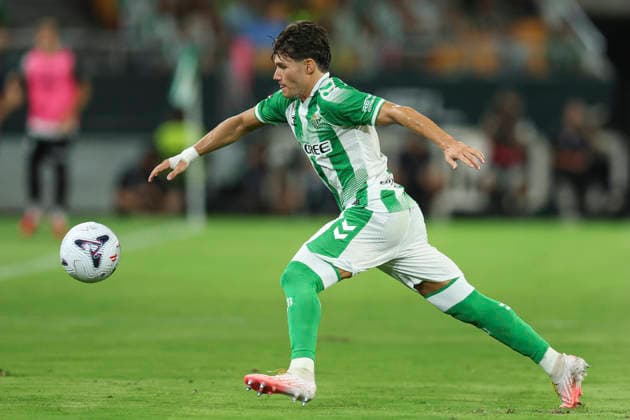 ESP: Real Betis - Real Sociedad. La Liga EA Sports. Matchday 2. Fran Garcia of Real Betis during the La Liga EA Sports match between Real Betis and Real Sociedad played at La Cartuja Stadium on Aug 21, 2026 in Sevilla, Spain. kpng Copyright: xAntonioxPozox xPRESSINPHOTOx AP_2627_BET_RSO_016