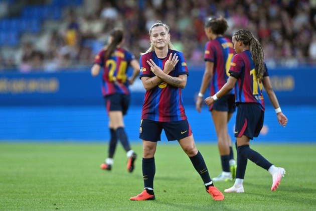 FC Barcelona, Barca v BRIGHTON & HOVE WOMEN S FOOTBALL JOHAN CRUYFF STADIUM,BARCELONA. August 21,2026 FC BARCELONA vs BRIGHTON & HOVE Aug 21,2026 Claudia Pina (9) of FC Barcelona celebrates scoring his team s second goal during the match between FC Barcelona and Brighton & Hove corresponding to the Joan Gamper Trophy at Johan Cruyff Stadium in Barcelona, Spain, on August 21, 2026. Barcelona ESP Copyright: xS.xRosx