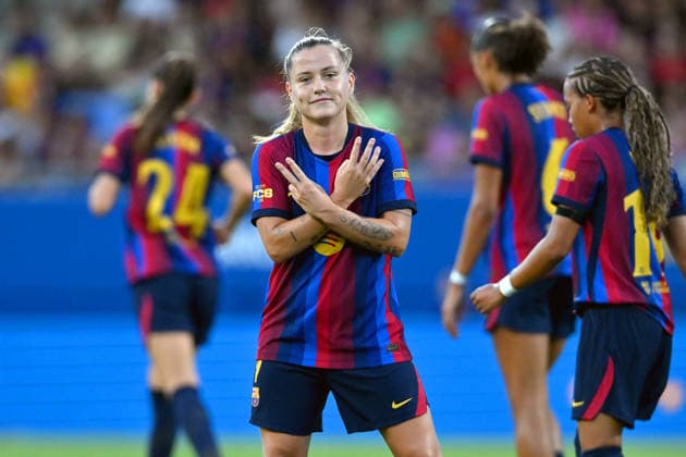 FC Barcelona, Barca v BRIGHTON & HOVE WOMEN S FOOTBALL JOHAN CRUYFF STADIUM,BARCELONA. August 21,2026 FC BARCELONA vs BRIGHTON & HOVE Aug 21,2026 Claudia Pina (9) of FC Barcelona celebrates scoring his team s second goal during the match between FC Barcelona and Brighton & Hove corresponding to the Joan Gamper Trophy at Johan Cruyff Stadium in Barcelona, Spain, on August 21, 2026. Barcelona ESP Copyright: xS.xRosx
