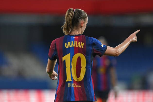 FC Barcelona, Barca v BRIGHTON & HOVE WOMEN S FOOTBALL JOHAN CRUYFF STADIUM,BARCELONA. August 21,2026 FC BARCELONA vs BRIGHTON & HOVE Aug 21,2026 Caroline Graham (10) of FC Barcelona celebrates scoring his team s third goal during the match between FC Barcelona and Brighton & Hove corresponding to the Joan Gamper Trophy at Johan Cruyff Stadium in Barcelona, Spain, on August 21, 2026. Barcelona ESP Copyright: xS.xRosx