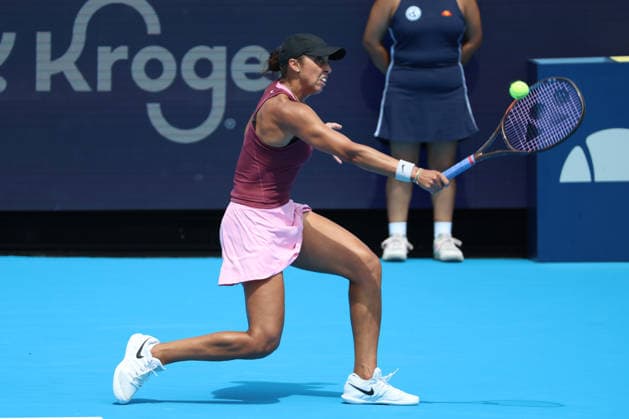 August 21, 2026, Mason, Oh, USA: Cincinnati Open Tennis 2026 - Madison Keys hits a ball against Sara Bejlek in the Cincinnati Open Tennis Tournament held in Mason OH. 2026 08 21. ZUMAPress Mason USA - ZUMAn24_ 20260821_zaf_n24_058 Copyright: xWallyxNellx