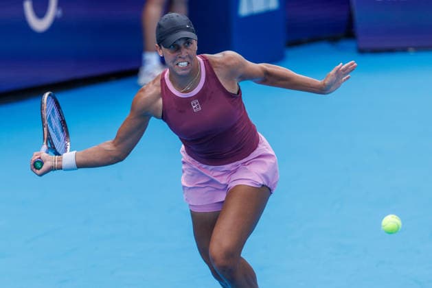 August 21, 2026, Mason, Ohio, U.S: Madison Keys (USA) hits a forehand shot during FridayÃ¢â‚¬â ¢s quarterfinals at the Cincinnati Open at the Lindner Family Tennis Center , Mason, Oh. Mason U.S - ZUMAs304 20260821_zaf_s304_021 Copyright: xScottxStuartx