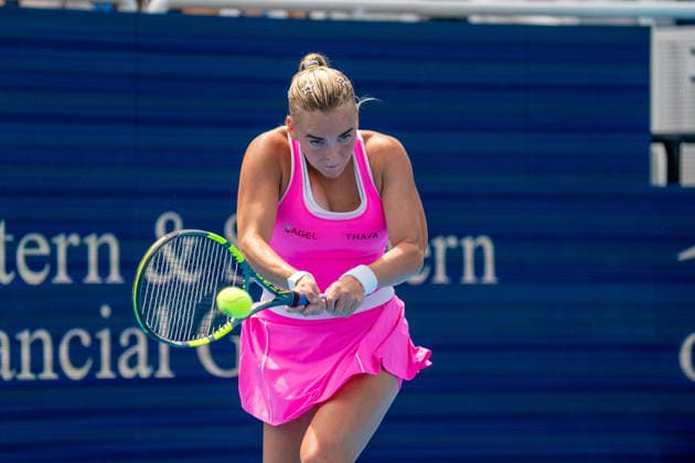 Cincinnati Open Quarterfinal: Sara Bejlek Vs Madison Keys Sara Bejlek is seen during her quarterfinal match against Madison Keys at the Cincinnati Open in Mason, Ohio, on August 21, 2026. Mason Ohio United States  Copyright: xJasonxWhitmanx originalFilename:whitman-cincinna260821_npgLE.jpg